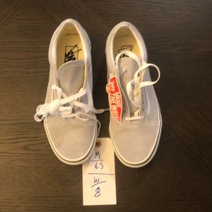 Vans light grey lace up sneakers